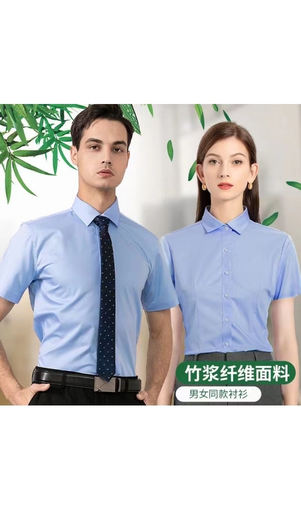 竹纖維短袖襯衫-4