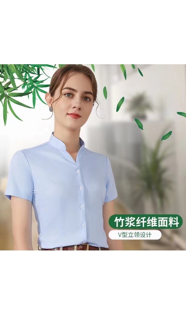 竹纖維短袖襯衫-5